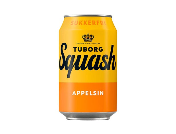 Tuborg Squash Sportsvand Sukkerfri 33 cl, 24 stk