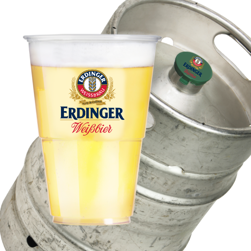Erdinger Weissbier – 20 liter fadølsfustage med "S" kobling