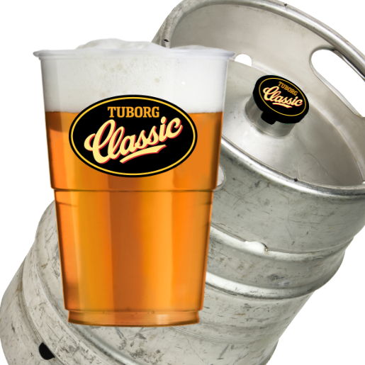 Tuborg Classic – 25 liter fadøl med "S" kobling