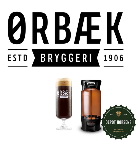 ørbæk brown ale 20 liter fustage med "A" kobling