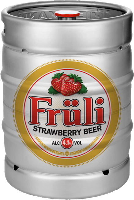 Früli Strawberry Beer 20 liter fustage med "S" kobling