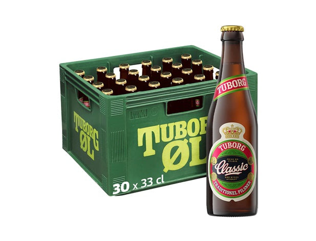 Tuborg Classic 33 cl flaske, 30 stk