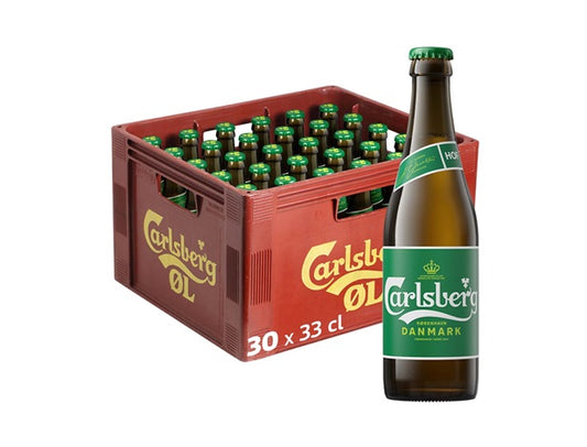 Carlsberg Pilsner 33 cl flaske, 30 stk