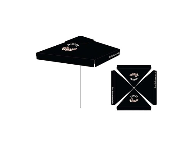 Tuborg Classic parasol 3x3m - Sort