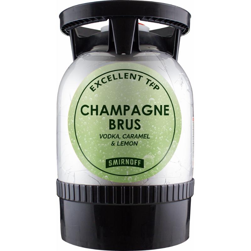 Champagnebrus – 12 liter fadølsfustage med "S" kobling.